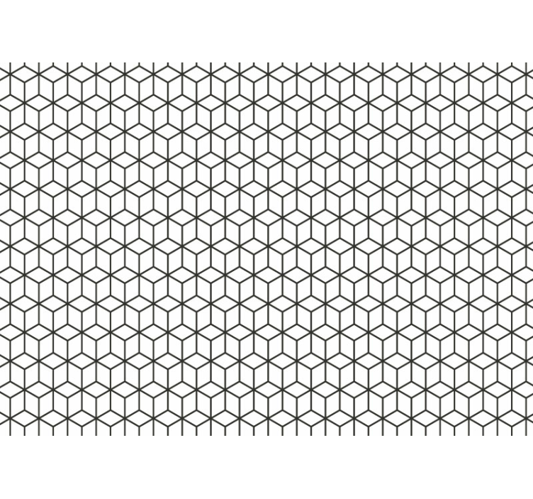 Geometrinen kuutiokuvio tekstuuri ja kuvio valokuvatapetti - Tenstickers