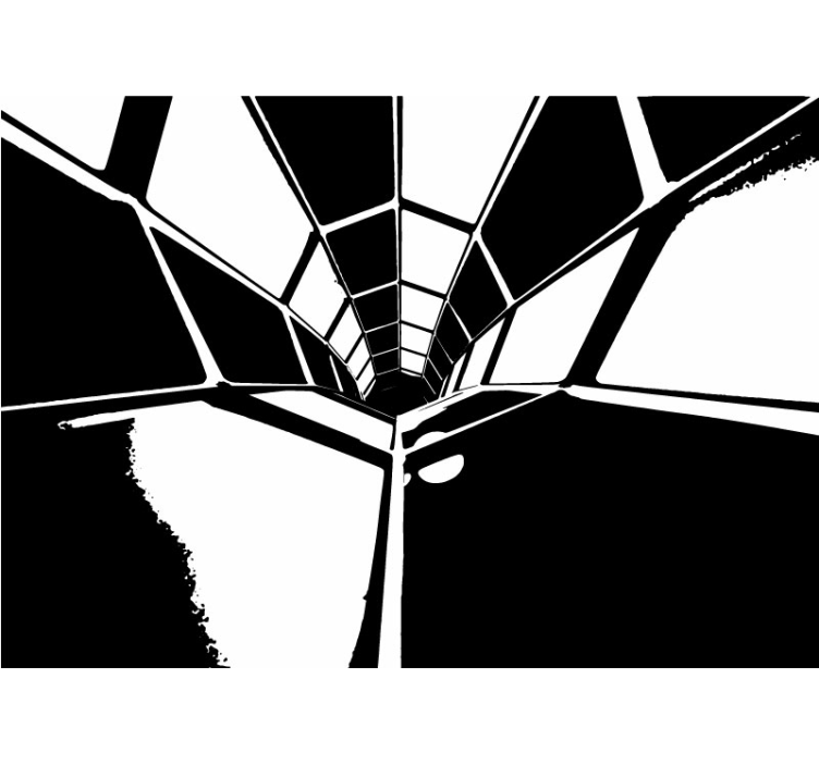 Geometrinen perspektiivikuva abstrakti valokuvatapetti - Tenstickers