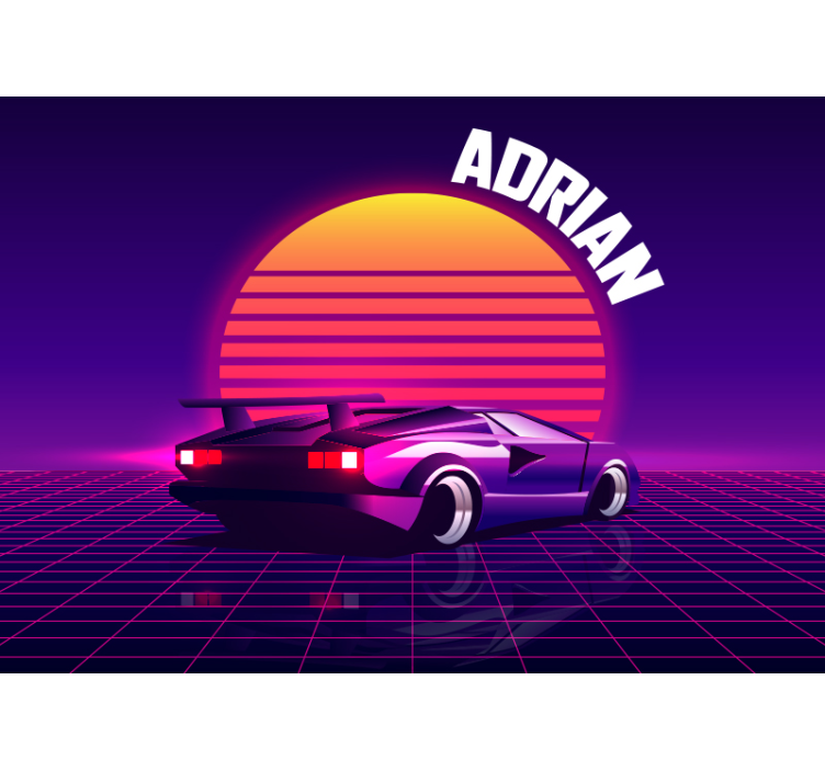 Retro kilpa-auto valokuvatapetti - Tenstickers