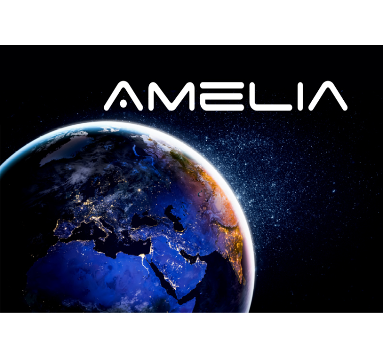 Maapallo ja tähdet avaruus valokuvatapetti - Tenstickers