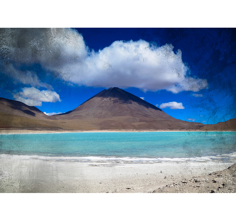 Alppijärven näkökulmasta maisema valokuvatapetti - Tenstickers