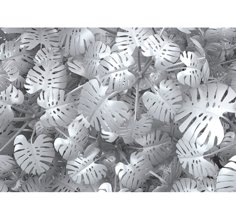 Monstera-lehtikuvio luonto valokuvatapetti - Tenstickers