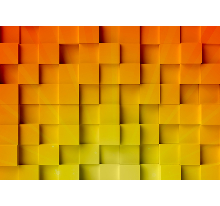 Geometrinen kuutio kuvio valokuvatapetti - Tenstickers