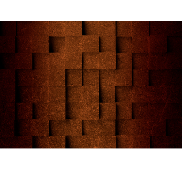 Kerrostettu neliökuvio valokuvatapetti - Tenstickers