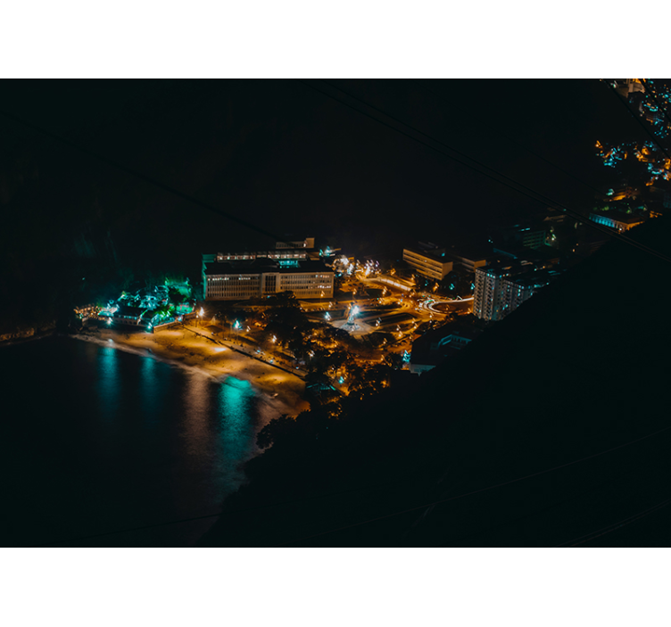 Yökaupunginäkymä valokuvatapetti - Tenstickers