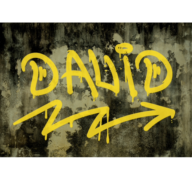 Nimi graffiti valokuvatapetti kaupunki taide - Tenstickers