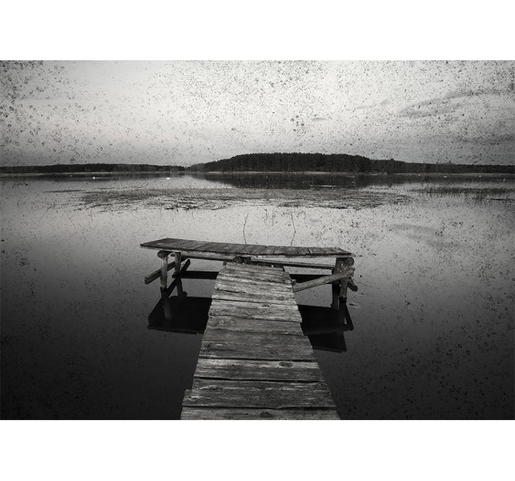 Maisemalaiturireflektiot valokuvatapetti - Tenstickers