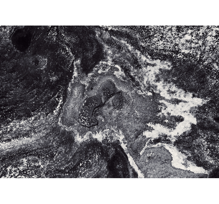 Mustavalkoiset kivet olohuone valokuvatapetti - Tenstickers