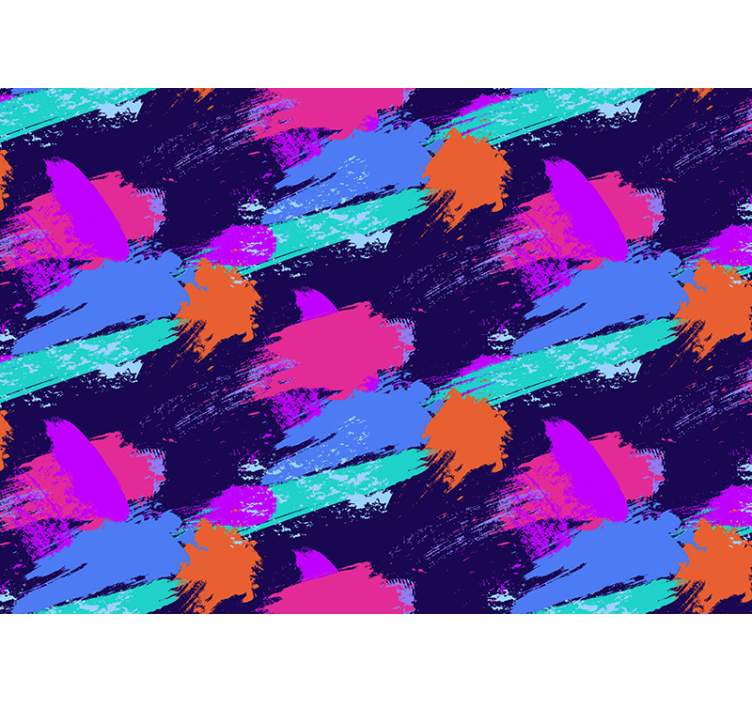 Värikkäät siveltimenvedot abstrakti valokuvatapetti - Tenstickers