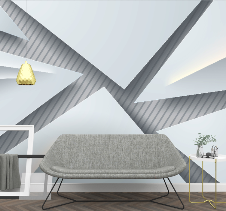 Abstrakti valokuvatapetti geometrisista kerroksista - Tenstickers