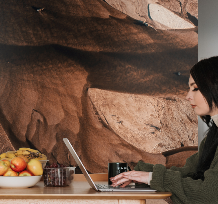 Abstrakti valokuvatapetti hiekkaiset tekstuurikuviot - Tenstickers