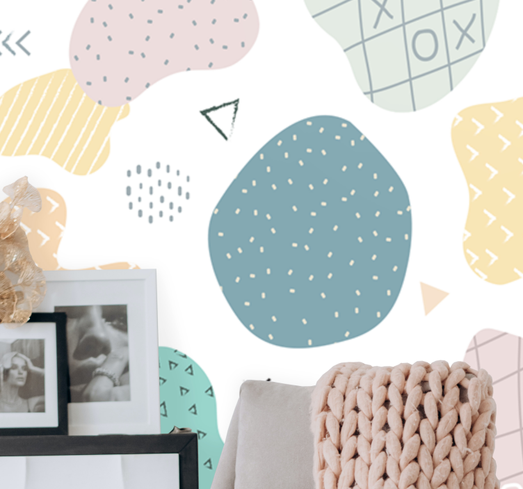 Abstraktitkuvioidutmuodot tekstuuri ja kuvio valokuvatapetti - Tenstickers