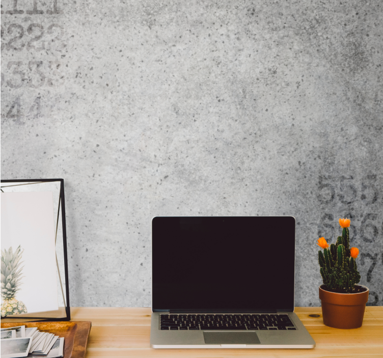 Betonikuvioitu tausta kivi valokuvatapetti - Tenstickers