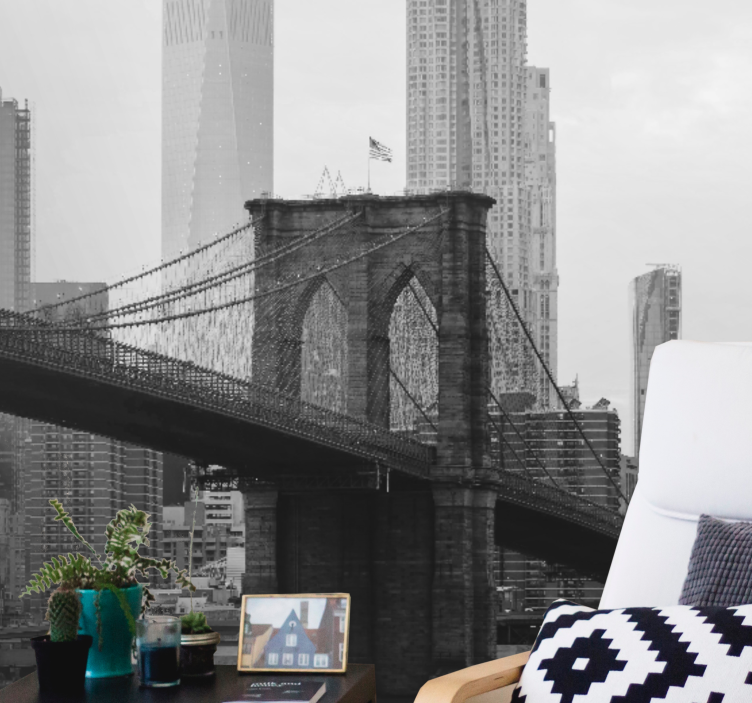 Brooklynin siluetti valokuvatapetti - Tenstickers