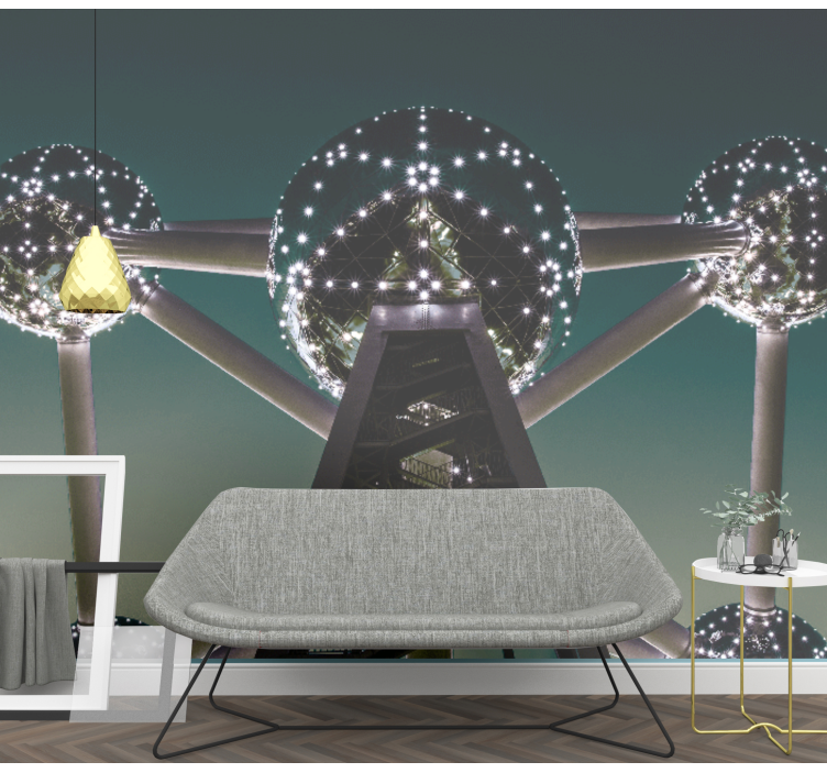 Brysselin atomiumin rakenne kaupunki valokuvatapetti - Tenstickers