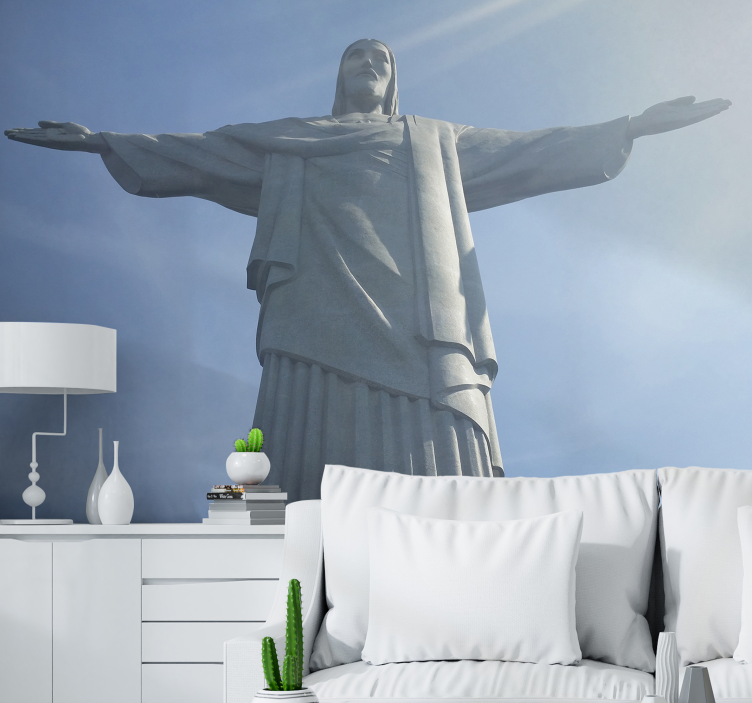 Cristo redentor muut kaupunki ja maa valokuvatapetti - Tenstickers