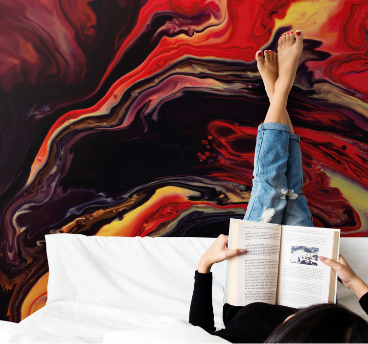 Dynaamiset pyörteiset kuvastot abstrakti valokuvatapetti - Tenstickers