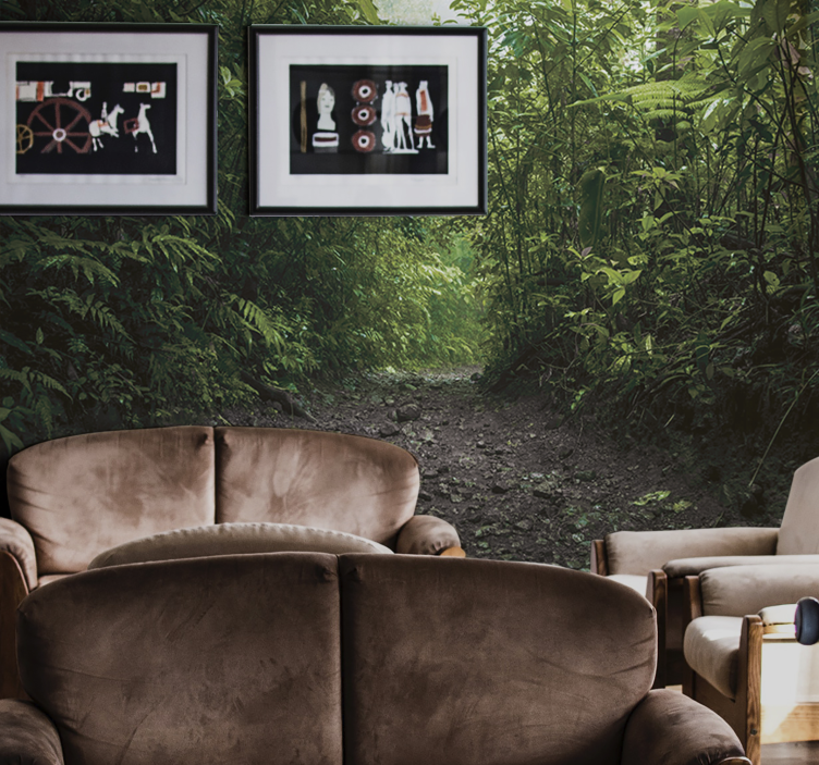 Eloisan vihreä polku luonto valokuvatapetti - Tenstickers