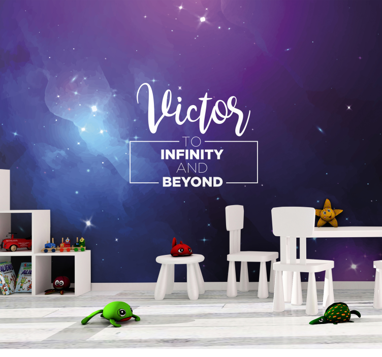 Galaksin henkilökohtainen lainaus muokattava valokuvatapetti - Tenstickers