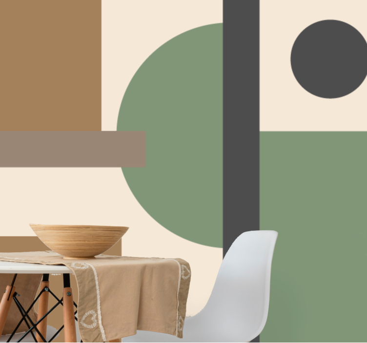 Geometrinen muotojen järjestys abstrakti valokuvatapetti - Tenstickers