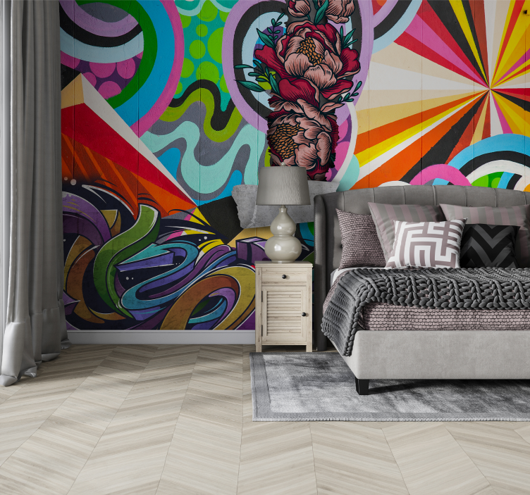 Graffiti kaupunkitaidetta valokuvatapetti - Tenstickers