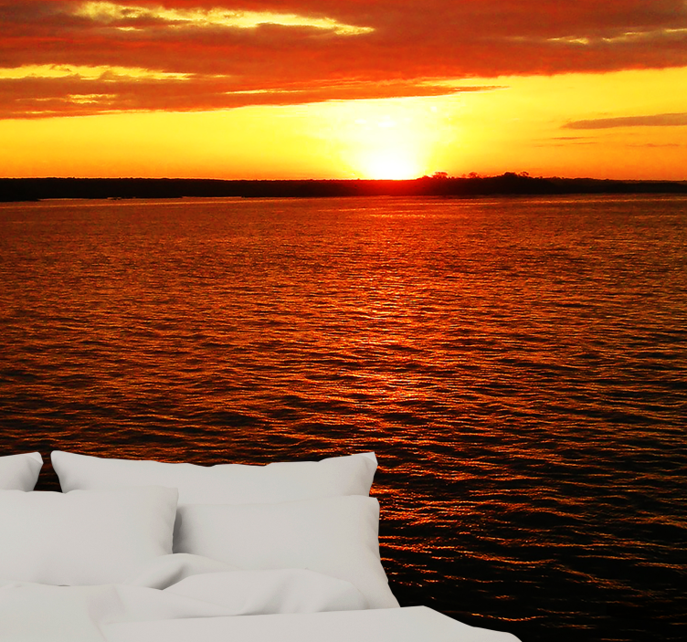 Hämärä merimaisema valokuvatapetti - Tenstickers