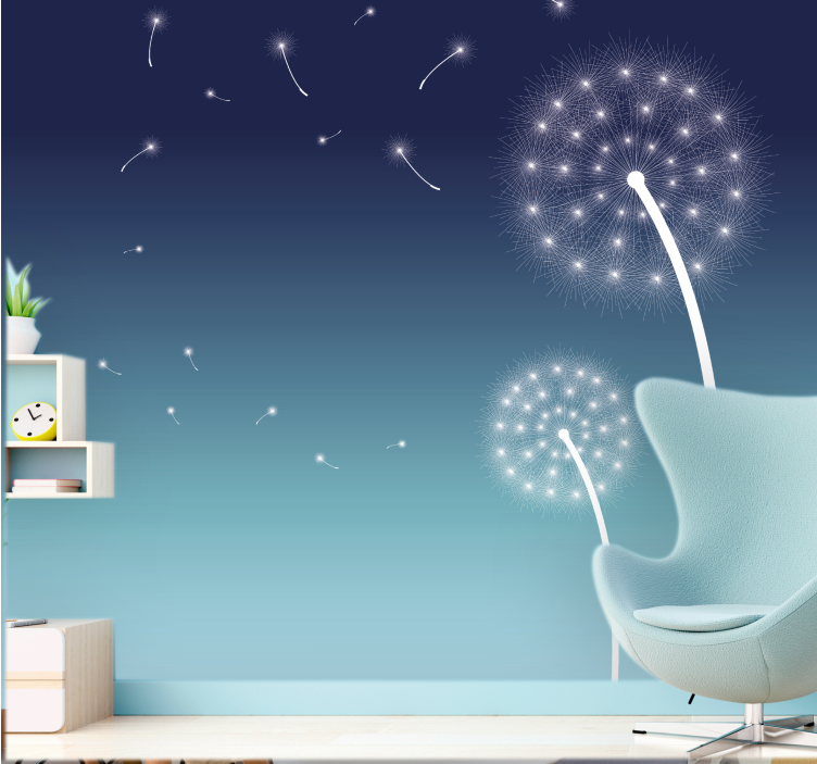 Hellä voikukka valokuvatapetti - Tenstickers