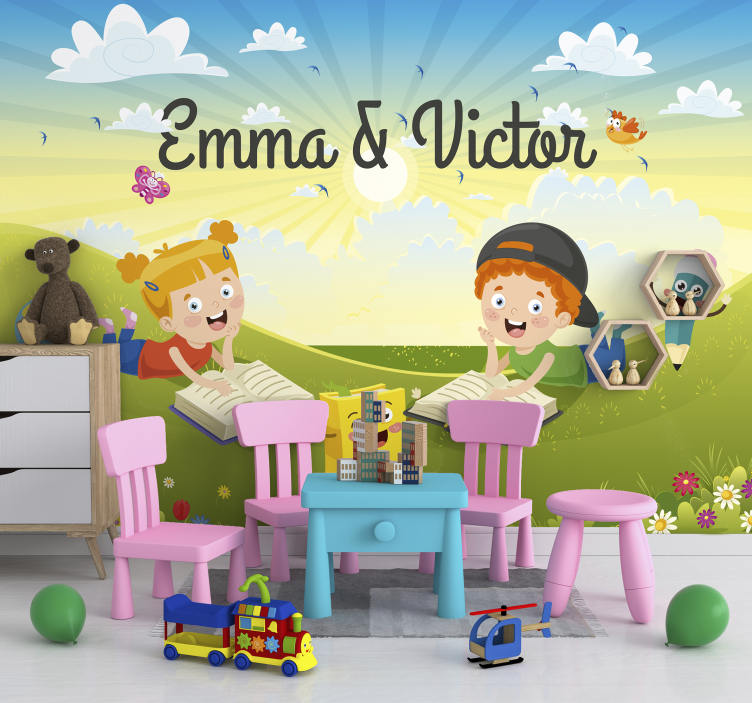 Henkilökohtainen käsittely lapset lapset seinämaalaukset - Tenstickers