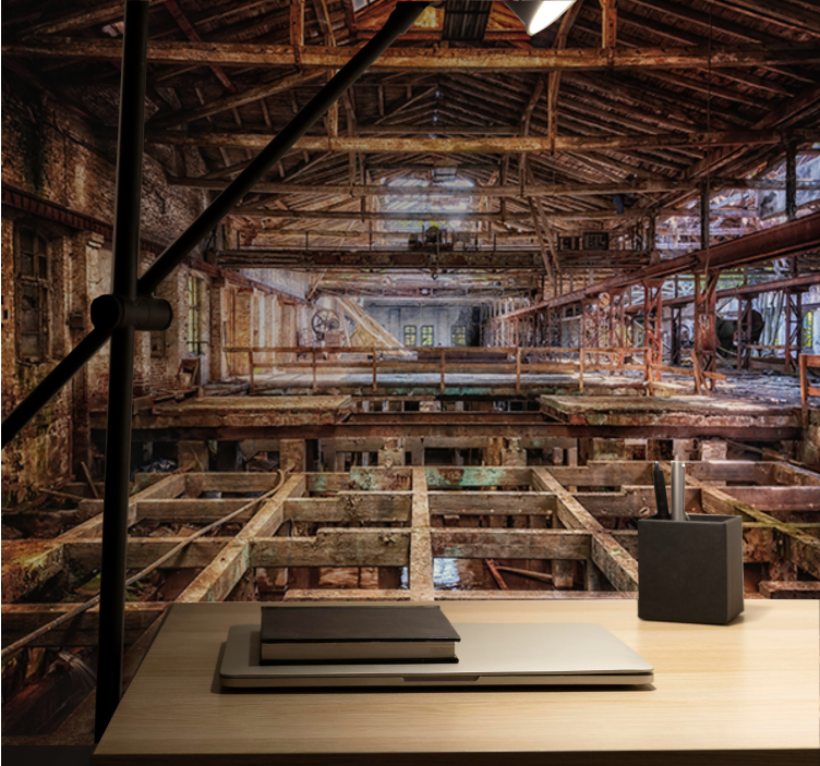 Hylätty teollinen tila valokuvatapetti - Tenstickers