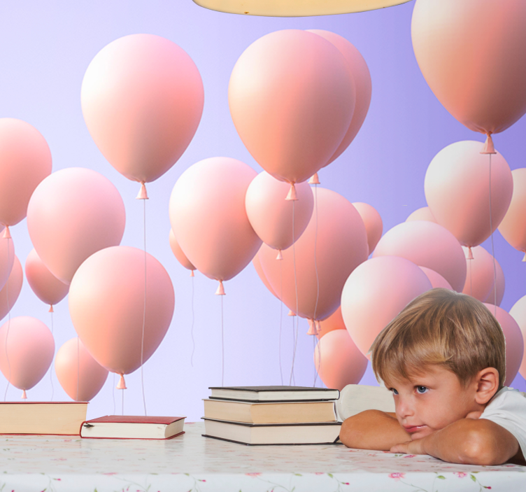 Ilon ilmapallomomenteilla rakkaus valokuvatapetti - Tenstickers