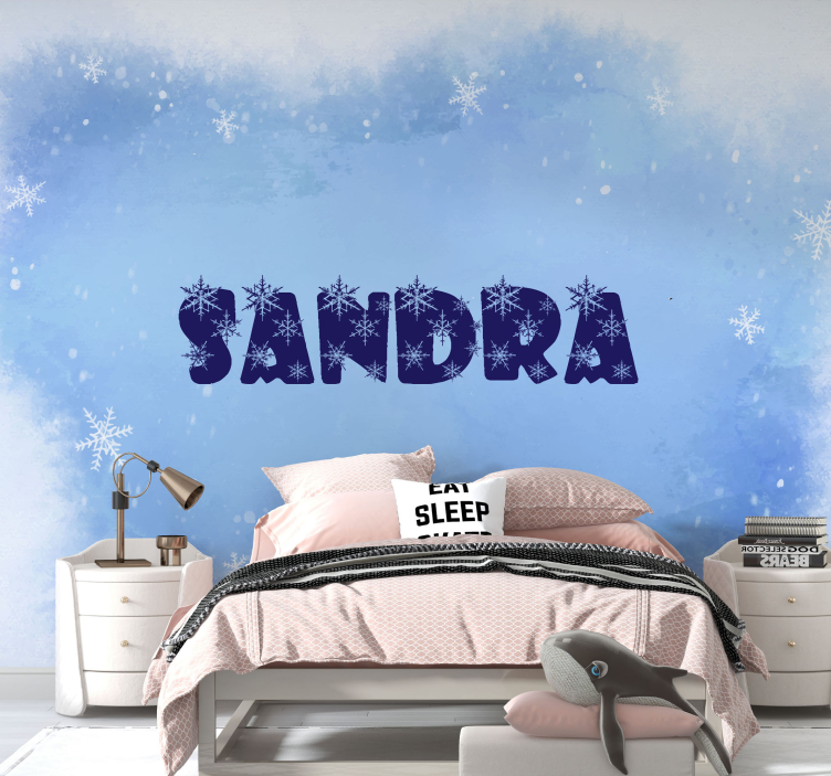 Jäädytetty teema nimillä muokattava valokuvatapetti - Tenstickers