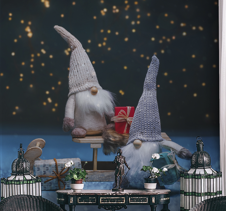 Joulu kuvatapetti joulutonttu juhla - Tenstickers