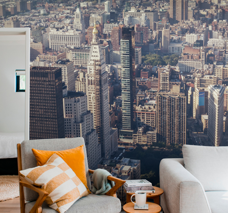 Kaupunkinäkymä valokuvatapetti - Tenstickers