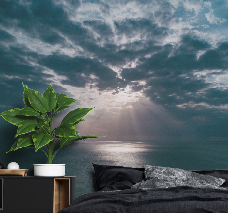 Kävele pilvien läpi taivas valokuvatapetti - Tenstickers