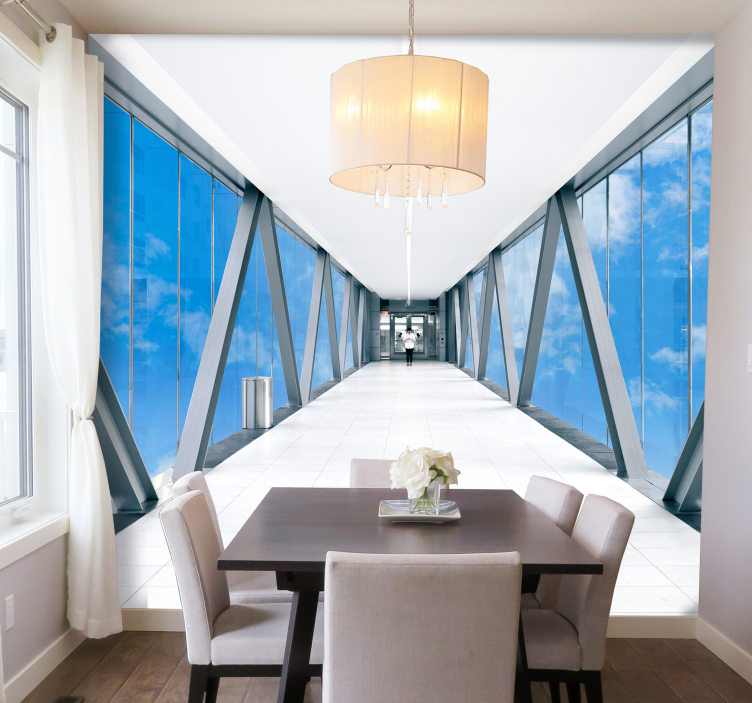 Käytävä taivaalla 3d valokuvatapetti - Tenstickers