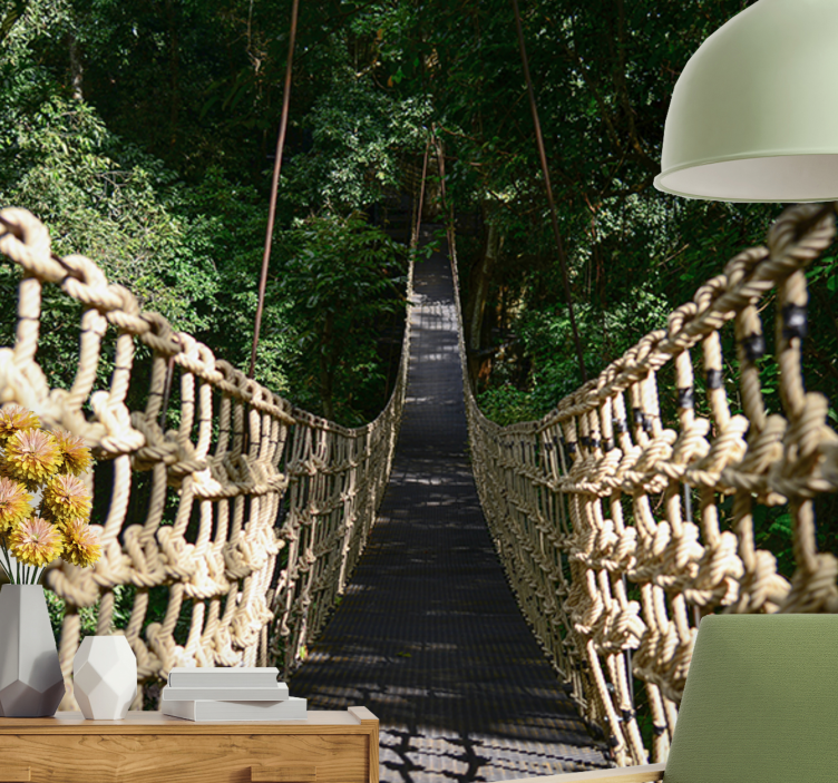 Kelluva metsäpolku luonto valokuvatapetti - Tenstickers