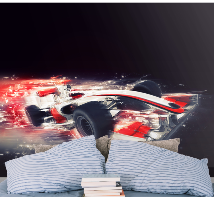 Kilpa-auto liikeajoneuvo valokuvatapetti - Tenstickers