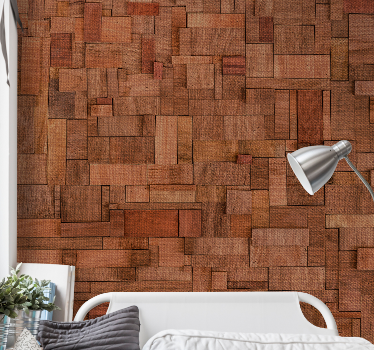 Kivi valokuvatapetti puukuvioitu pinta - Tenstickers