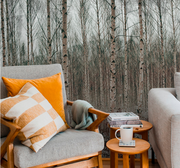 Koivumetsä valokuvatapetti - Tenstickers