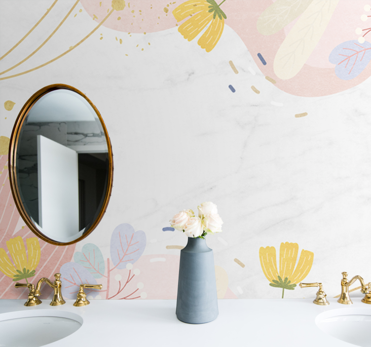 Kukka kuviointi yksityiskohdat - Tenstickers