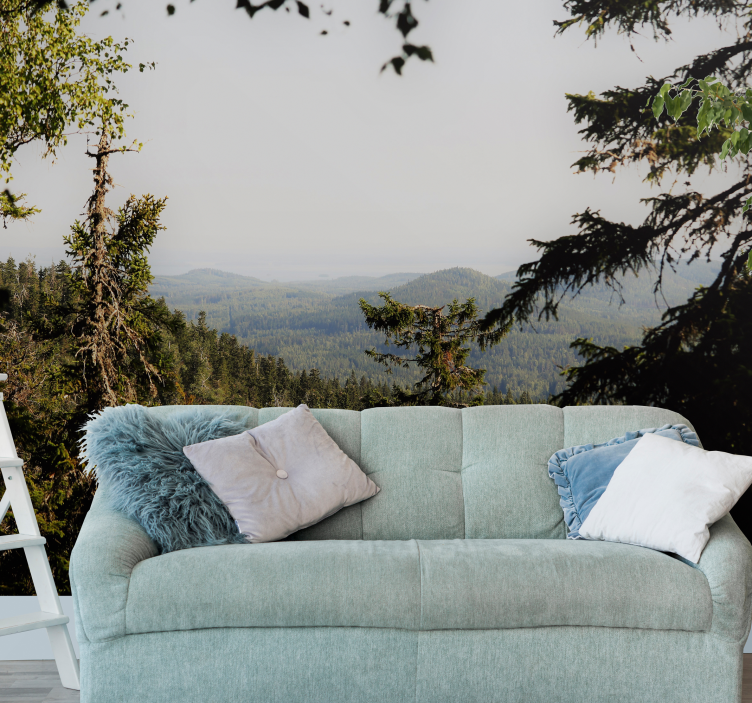 Kuuluisa ukko-koli-maiseman tapetti kuvalla valokuvatapetti luont - Tenstickers