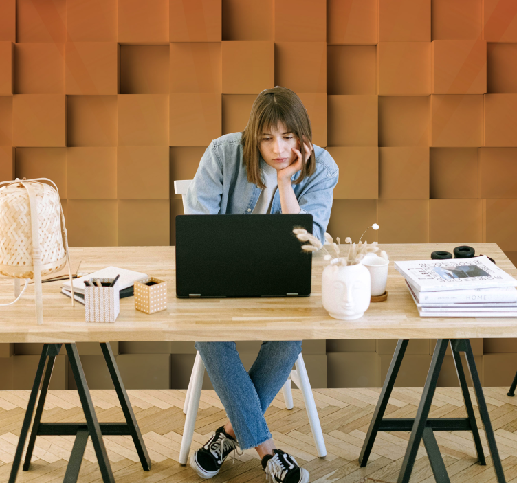 Kuvioitu kuutiokuvio tekstuuri ja kuvio valokuvatapetti - Tenstickers