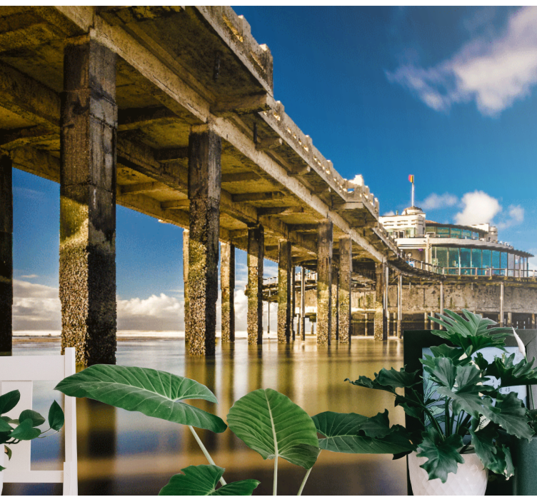 Laituri blankenbergissä muut kaupunki ja maa valokuvatapetti - Tenstickers