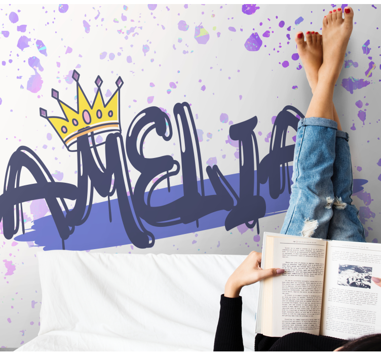 Lauseke valokuvatapetti räätälöity nimimuotoilu - Tenstickers