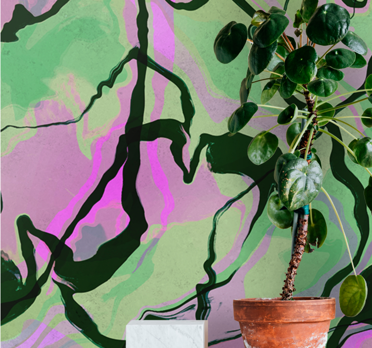 Luonnolliset muotokoot abstrakti valokuvatapetti - Tenstickers