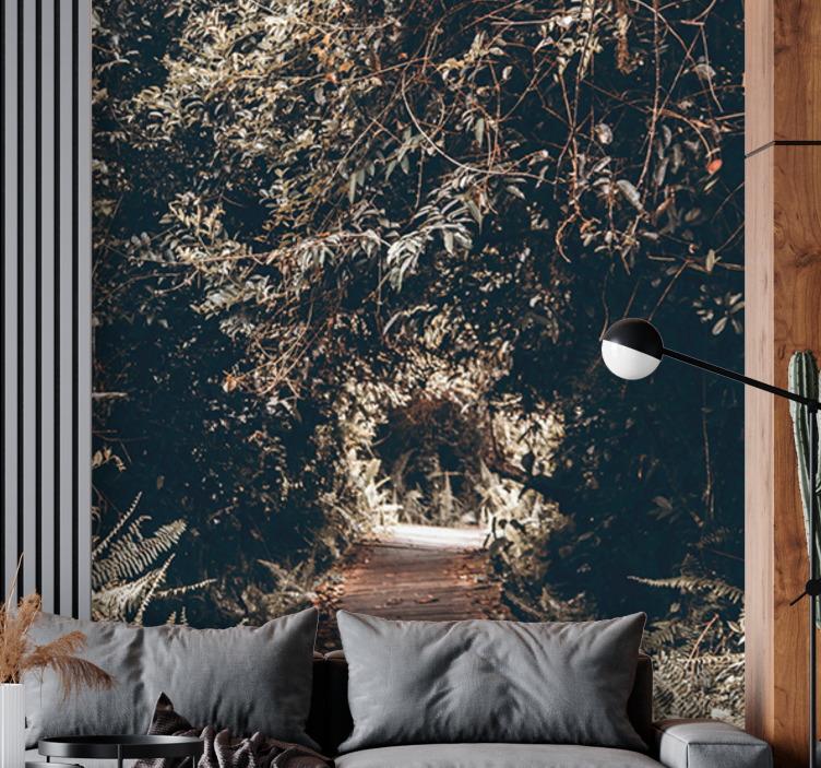 Luonto valokuvatapetti metsäpolku - Tenstickers