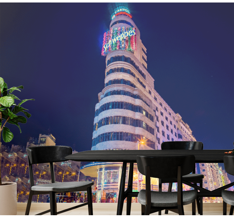Madridin yötaivaan valokuvatapetti - Tenstickers