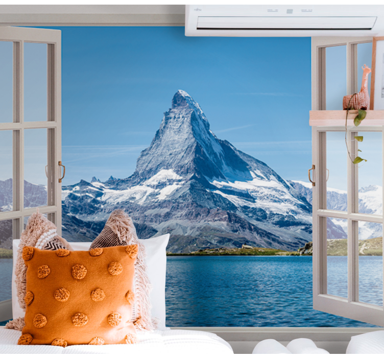 Matterhorn huippunäkymä vuori valokuvatapetti - Tenstickers