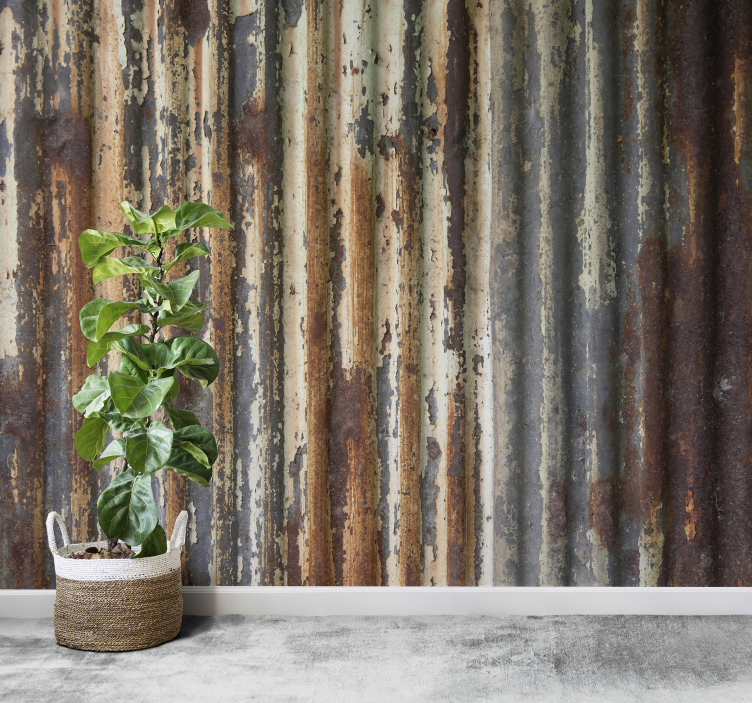 Metallilevyt valokuvavalokuvatapetti - Tenstickers