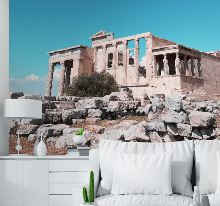 Muinaiset temppeliromut kaupunki valokuvatapetti - Tenstickers